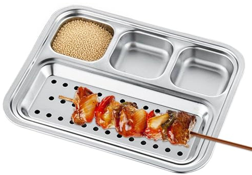 Plato Divisor Para Salsas Bandeja Para Aderezos Y Barbacoa Con