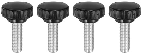 QUARKZMAN 4 Stück Rändelschraube M10 x 30mm Flügelschrauben mit Gewinde Rundkopf Klemmschrauben Klemmknöpfe 30mm Drehknopf Befestigungsschraube für Möbel Modellbau Maschinen Geräte