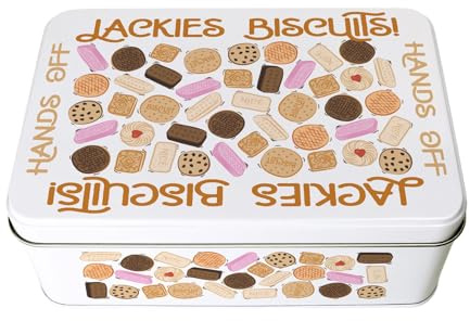 Purely Home Personalised Novelty Biscuit Tin - Rectangular Metal Storage Container for Baking Kitchen Gifts 195 x 125 x 75mm