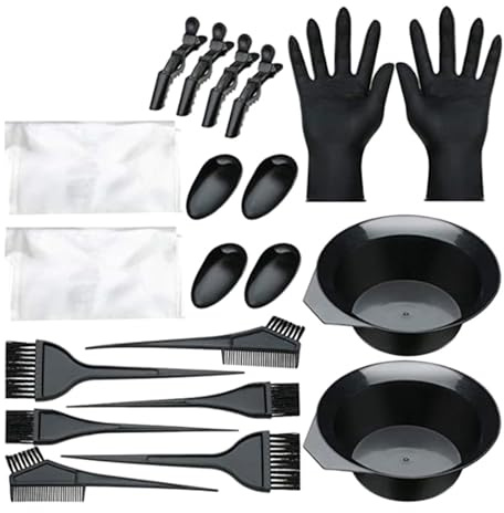 Confezione da 20 strumenti per colorare i capelli, set include spazzole multiuso e pettini per risultati simili a un salone di bellezza