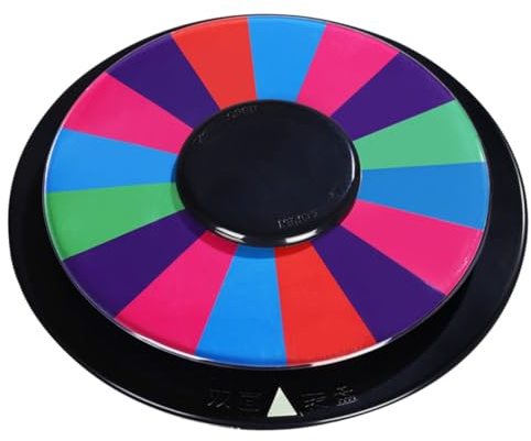 SUPVOX Roue de Fortune Double Face Cases DIY Accessoire Jeu Soirée Tournante Acrylique Animation Ktv Fête Familiale Roue Prix Rotative Colorée