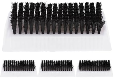 Spazzola per Pulizia Unghie Doppia Faccia 4 Pezzi Abs Bianco | Presa Antiscivolo, ad Alta Temperatura, Uso Versatile per Mani e Piedi