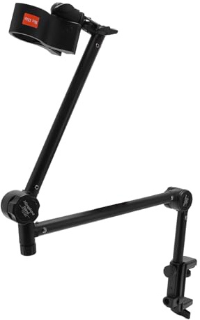 Luocute Microphone Arm Stand, Zinc Alloy 360 Degree Rotation Suspension Boom Arm Stand with 3/8 5/8 Adapter, for Condenser Dynamic Mics Live Streaming Podcasting