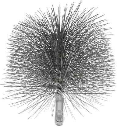 OUNONA Brosse de Cheminée en Acier Inoxydable 150 MM Diamètre 110 MM Longueur 12 Dents Brosse Métallique pour Nettoyage Conduit Poêle à Bois Outil D’Entretien pour Insert et Tuyaux