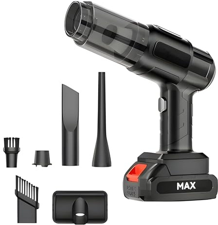 AKIZA Mini Aspirapolvere Portatile Wireless Soffiatore Auto Casa Ufficio Senza Fili Ricaricabile con Beccucci e Spazzole