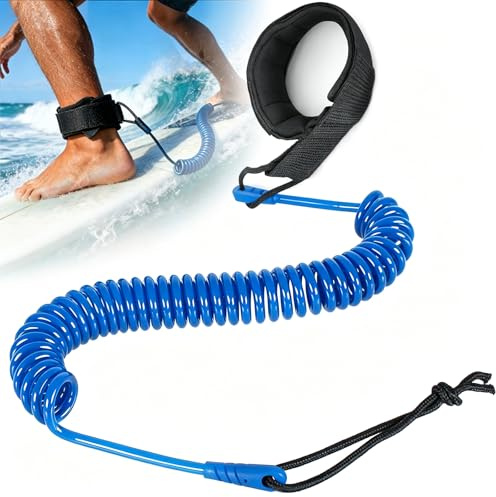 Moling Surfboard SUP Leash Coiled TPU,Boardleash für Stand Up Paddle Board