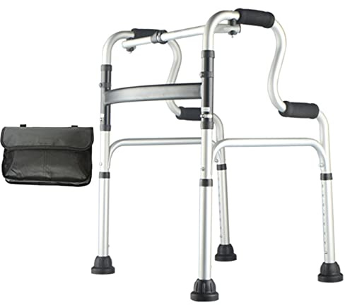 Andadores con estructura for caminar for personas mayores, andador plegable, estructura de ayuda for caminar, andadores de interior ligeros y ajustables en altura(Silver,B)