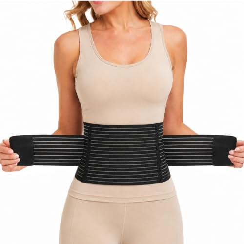 BUTBU magbälte efter födseln, stöd magen efter förlossning, kejsarsnitt, reformationsbälte efter, för postnatal vård, midja/bäcken (XL-125 cm)