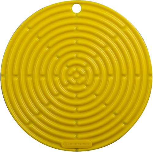 Le Creuset Runder Topflappen aus Silikon, ⌀ 20 cm, Citrus, 93000230403200