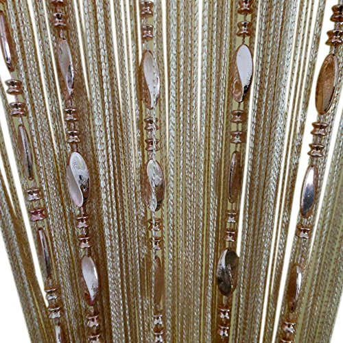 ZiDeTang Beaded Door Curtain Décor Sheer Tassel Closet Drapes Room Divider Curtain Color Purple
