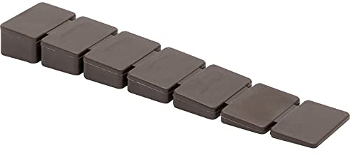 WAGNER Fermaporta CONEO DELLA PORTA FLEX - Set da 9 pezzi - 75 x 15 x 7 mm I Cuneo da inserire sotto I Fermaporta in plastica pregiata marrone - 15693009