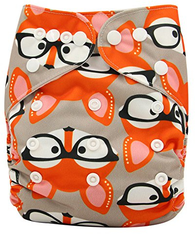 Baby Stoffwindel waschbar Windelhose Babywindel Größe Verstellbar Wiederverwendbar (Fuchs133)
