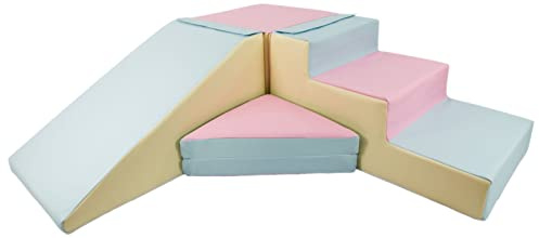Completo set 4 mattoni blocchi schiuma gioco giocattoli bambini scivolo (colore: Rosa, Blu, Giallo (Pastello))