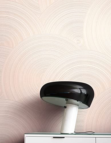 Newroom Tapete Rosa Vlies Spiralmuster - Ethno Modern Ornament Kreise für Wohnzimmer Schlafzimmer