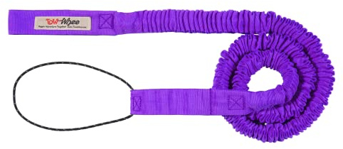TowWhee - The Original Bike Bungee Tow Rope for Kids | MTB & Cycling Stretch Pull Strap for Riding Further with Your Child | (Kids Original Purple Connect Strap) - Made in The USA