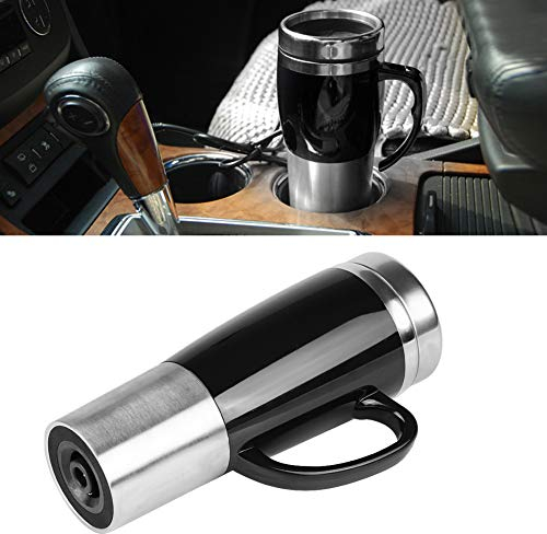 Elektrischer Wasserkocher Fürs Auto, 450 Ml Edelstahl-Reisewasserkocher, Auto-Wasserkocher mit Zigarettenanzünder, Tragbarer Reise-Wasserkocher für Heißes Wasser, Kaffee, Tee (12V)