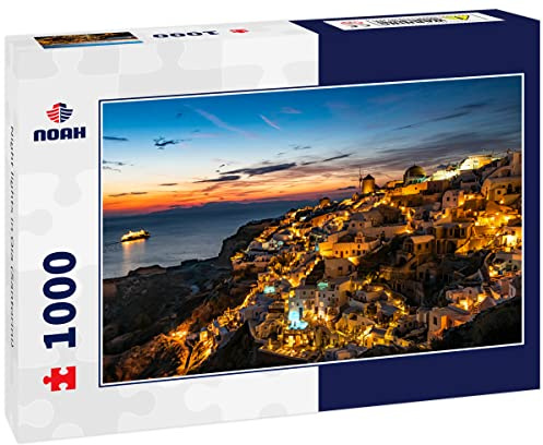 Noah Jigsaw Puzzle Night Lights in Oia (Santorini) 1000 Pieces