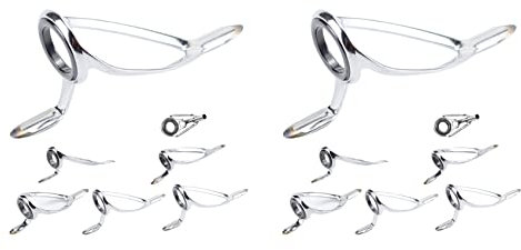 IGUATU 2 x Reparaturset für Angelruten, Reparatur-Set für Angelruten, aus Keramikstahl