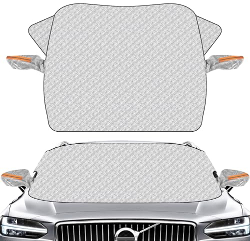Couverture Pare-Brise Voiture - Couverture Pare-Brise Avant Voiture 4 Couches Protege Protection Contre Le Givre la Neige Le Soleil et la poussière 150×100 cm adaptée à la Plupart des véhicules
