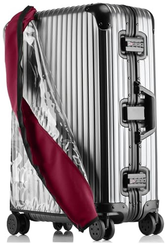 Linpr Funda para Maletas de PVC Elástico, Rojo, 34 Pulgadas
