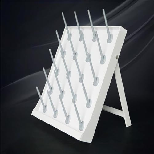 CunTo Trockengestell for Laborglaswaren, 20 Klammern, Flaschen-Reagenzglas-Trockengestell for Schullaborutensilien, Laborglaswaren-Reinigungsgeräte
