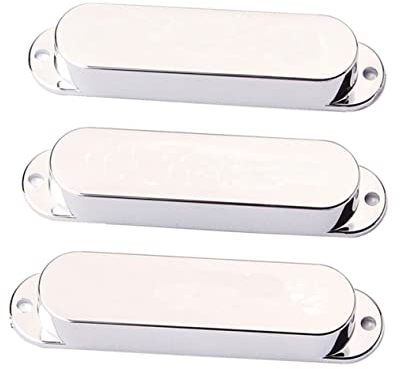 Toyvian 3stücke Pickup-abdeckung Gitarre Versiegelt Single Coil Ersatz-tonabnehmerabdeckung Zubehör Aus Kunststoff Installieren Silber