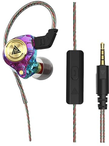 Wizoowip High-end Dynamic Sound Unit Earphone Noise-cancelling Microphone Sure Here's A Product Title for Listing In-ear Wired Headphones with Mic Hifi Multicolor