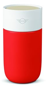 MINI Genuine Travel Mug Colour Block 300ml Rebel Red White Vibrant Silver
