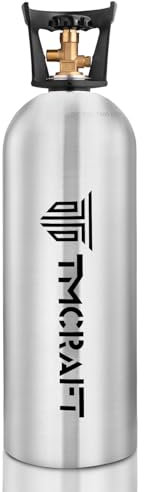 TMCRAFT 20lb CO2 Tank, High Strength Aluminum Alloy Cylinder with CGA-320 Valve, DOT Approved Cylinder for Kegerator kit and Draft Beer Dispensing