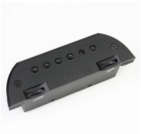Tonabnehmer Gitarre Akustik Humbucker Aktiver Akustikgitarren-Schallloch-Tonabnehmer mit Mikrofon klarer Klang mit Ton- und Lautstärkeregler