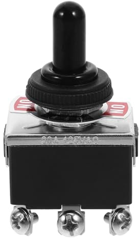 ULTECHNOVO Interruttore a Levetta 3 Posizioni Dpdt con Cappuccio, Montaggio Ø12,2mm, per Cruscotto Auto, Facile da Installare