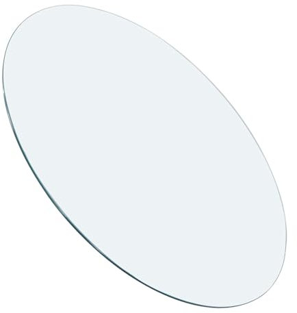 KXWOQ3ED Runde Glastischplatte, transparente Glastischplatte, Glastischplatten-Ersatz für Terrassentisch, Couchtisch, Endtisch und Restauranttisch(55 cm(22 INCH))