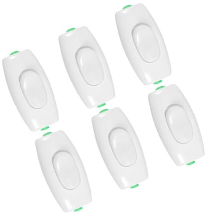 HOMSFOU 6Piezas Interruptor Compacto Para Lámparas De Moderno y Elegante Para Electrodomésticos Pequeños