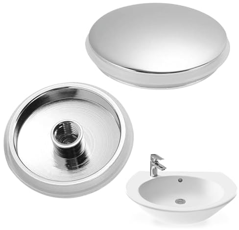 Oiieco 2 Pcs Button Pop Up Sink Plug Cover, 38 mm Basin Waste Drainage Plug Cover, Suitable for Replacing Washbasins, Sinks, Bathtubs, Kitchen Drain Covers