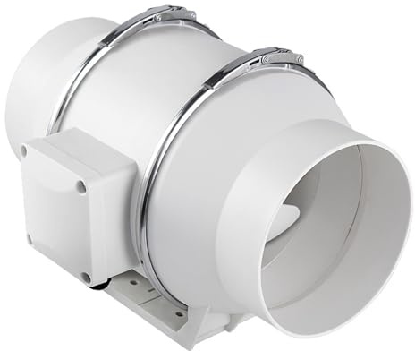 Bathroom Extractor Fan 220V, In Line Duct Fan Mixed Flow 175W/320W for Hydroponic Ventilation System - Grow Room Fan