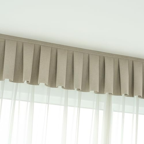 YongXinMY Selbstklebender Vorhangkopf – Verdunkelungs-Fenstervolants, einfarbig, Querbehang, einfache Installation, lichtblockierende Kopfleiste, Erkerfenster, Schlafzimmer, Wohnzimmer, Heimdekoration