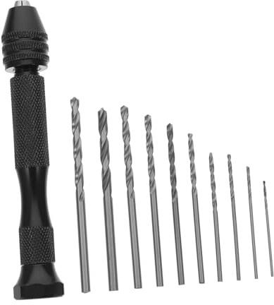 BAZEITFLOW Trapano Manuale Professionale con Punte Elicoidali Strumento DIY Ergonomico Antiscivolo per Modellismo e da Te Design Compatto Facile Trasportare