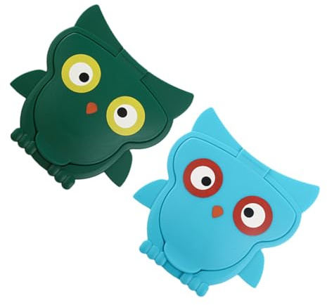 CLISPEED Tapa Para Toallitas Húmedas Diseño De Búho Para Niños, Portátil, Reutilizable, 2 Unidades, Colores Azul y Verde, Accesorio Práctico Para Baños y Habitaciones Infantiles