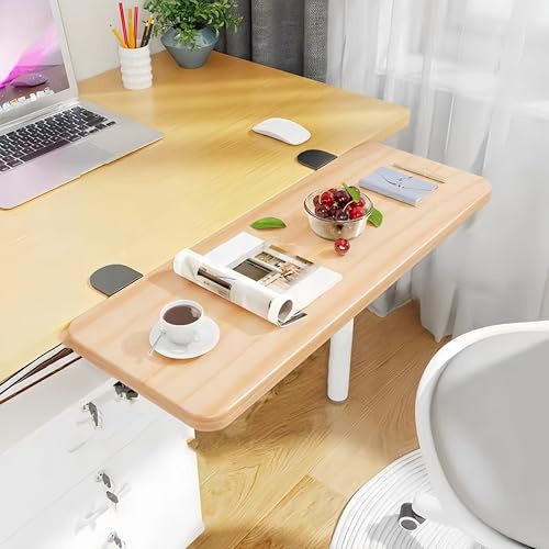 Ergonomisk kläm-på tangentbordsbricka för skrivbord – 40 x 20 cm underskrivbordsförlängning platsbesparande skrivlösning för hemmakontor och hörnskrivbord förbättrar komfort och produktivitet