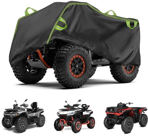 Bâche pour Quad XXXL 210D - Housse ATV Imperméable et Coupe-Vent avec Bandes Réfléchissantes - Protection UV contre Pluie, Neige et Poussière - Oxford Heavy Duty
