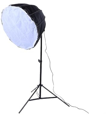 Garsent Kit D'éclairage de Photographie, Ampoule à économie D'énergie 85 W, 3 Couleurs, luminosité Réglable 1 100 avec Télécommande, Boîte à Lumière 60 Cm 12 Côtés pour Diffusion en (Prise UE)