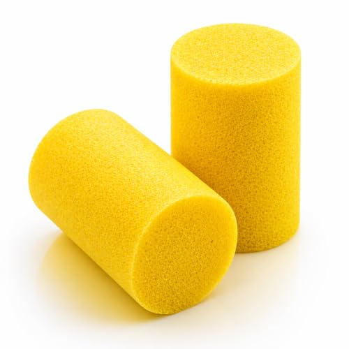 Hangqiao Classic Ear Plugs, 20 Pairs Individually Boxed Wrapped, Yellow, SNR = 28dB, Ear Protection Earplugs, Foam Ear Plugs for Sleeping, Comfortable Fit for Travel, Study & Snoring