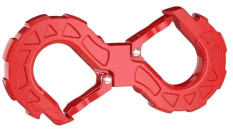 S-förmiger Haken, universell, tragbar, doppelendig, U-Schnalle, schnelle Rettung, Off-Road-Abschleppstange, Anhängerzubehör Kugelkopf-Anhängerkupplung(Red)
