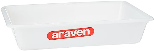 Araven Bandeja transparente para almacenamiento de alimentos, 300 x 205 x 60 mm