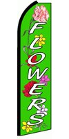 FLOWERS (Carnation) Feather Banner Flag (11 x 3 Feet)