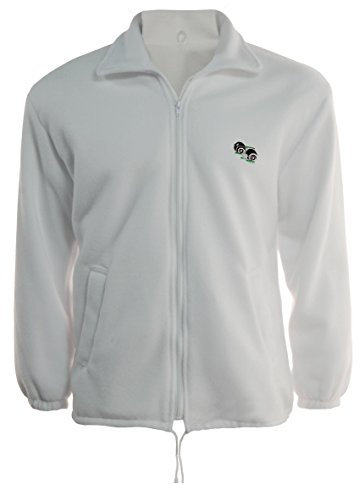G5 APPAREL Bowls Lawn Bowling Unisex Zipper Polar Fleece Jacket with Logo White