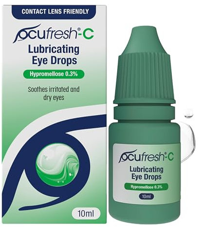 Ocufresh Contact Lens 0.3% Eye Drops | Specially Crafted Advanced Formula for Contact Lens Users | Soothing & Lubricating | Restores Eye Moisture & Clear Vision | 10ml