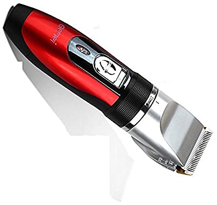 Gemei® - Regolacapelli per parrucchieri, in ceramica professionale, modalità continua, con 2 batterie