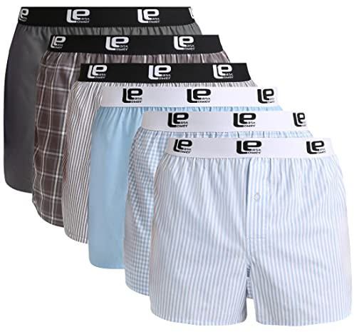 Lower East American Boxershorts Herren 10 Pack I 6 Pack aus 100% Baumwolle I Unterwäsche Herren, Unterhosen für Männer
