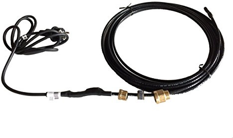 Selbstregulierendes Heizkabel 10 W/m mit Dichtung für Innen-Rohrbegleitheizung - komplett vorkonfektioniert mit Schuko-Stecker, in Trinkwasserleitungen einsetzbar 5m